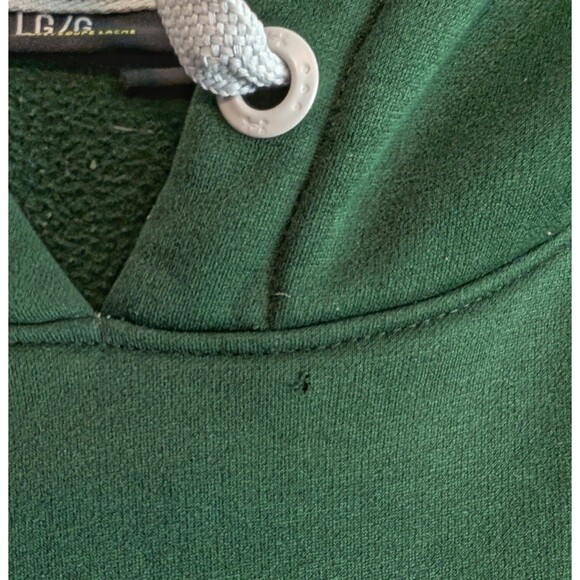Under Armour Size Large Green Hoodie Pullover Loose Hunter Mens L Sweatshirt LS - Picture 3 of 5